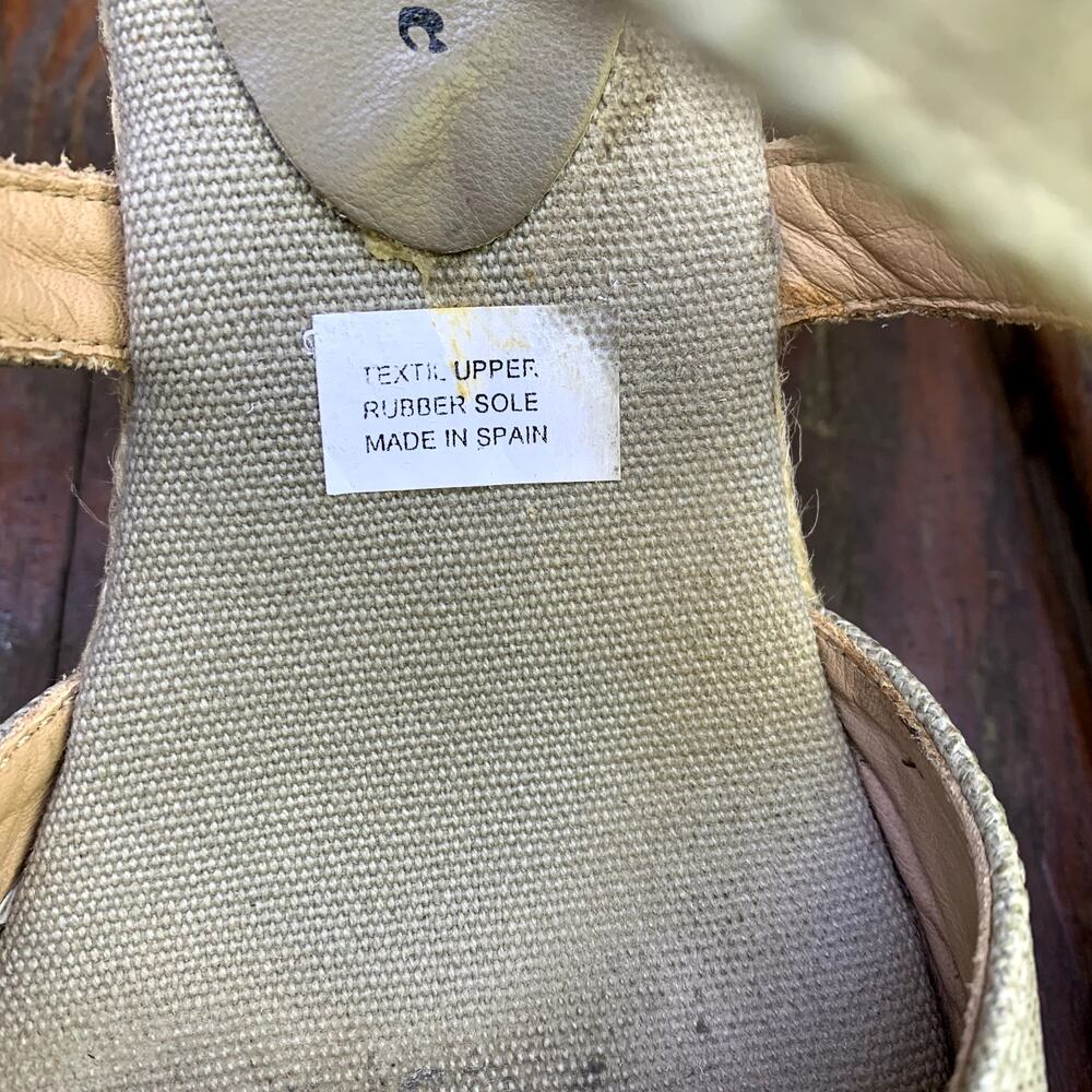 Bettye Muller Katy Espadrille Sandals Shoes Tan Canvas EU 40 US 9.5 - Picture 11 of 11